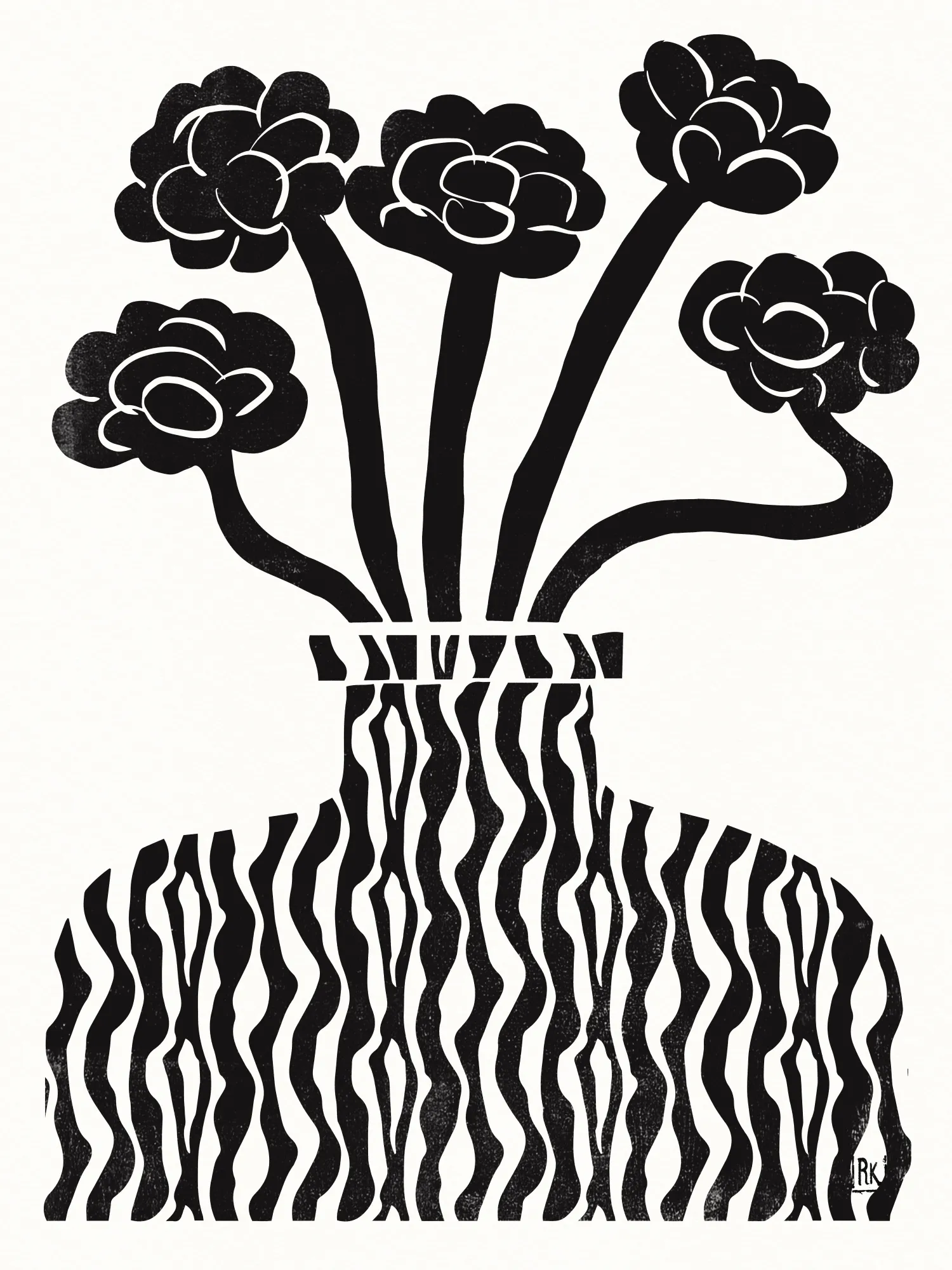 Vase and flowers 03 von the printable studio