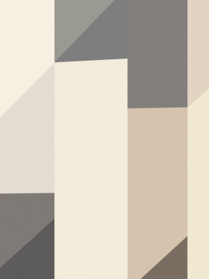 Neutral color geometrical abstract von little dean