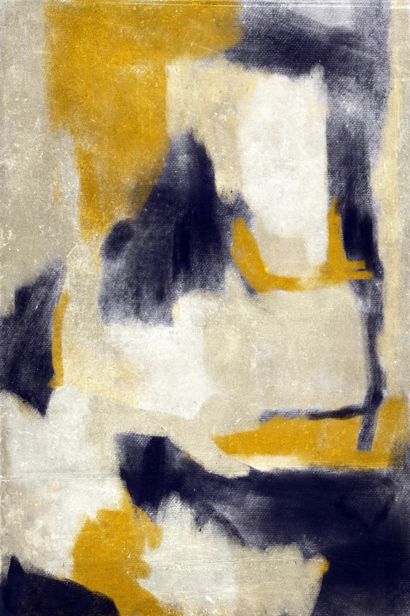 Abstrakte outdoor-illustration in blau und gelb