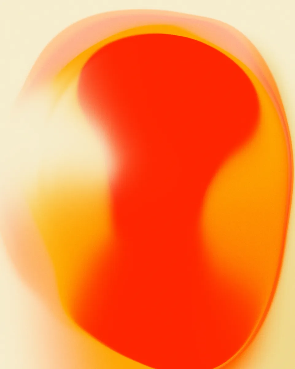 Minimalistisches outdoor-motiv in warmen orangen tönen