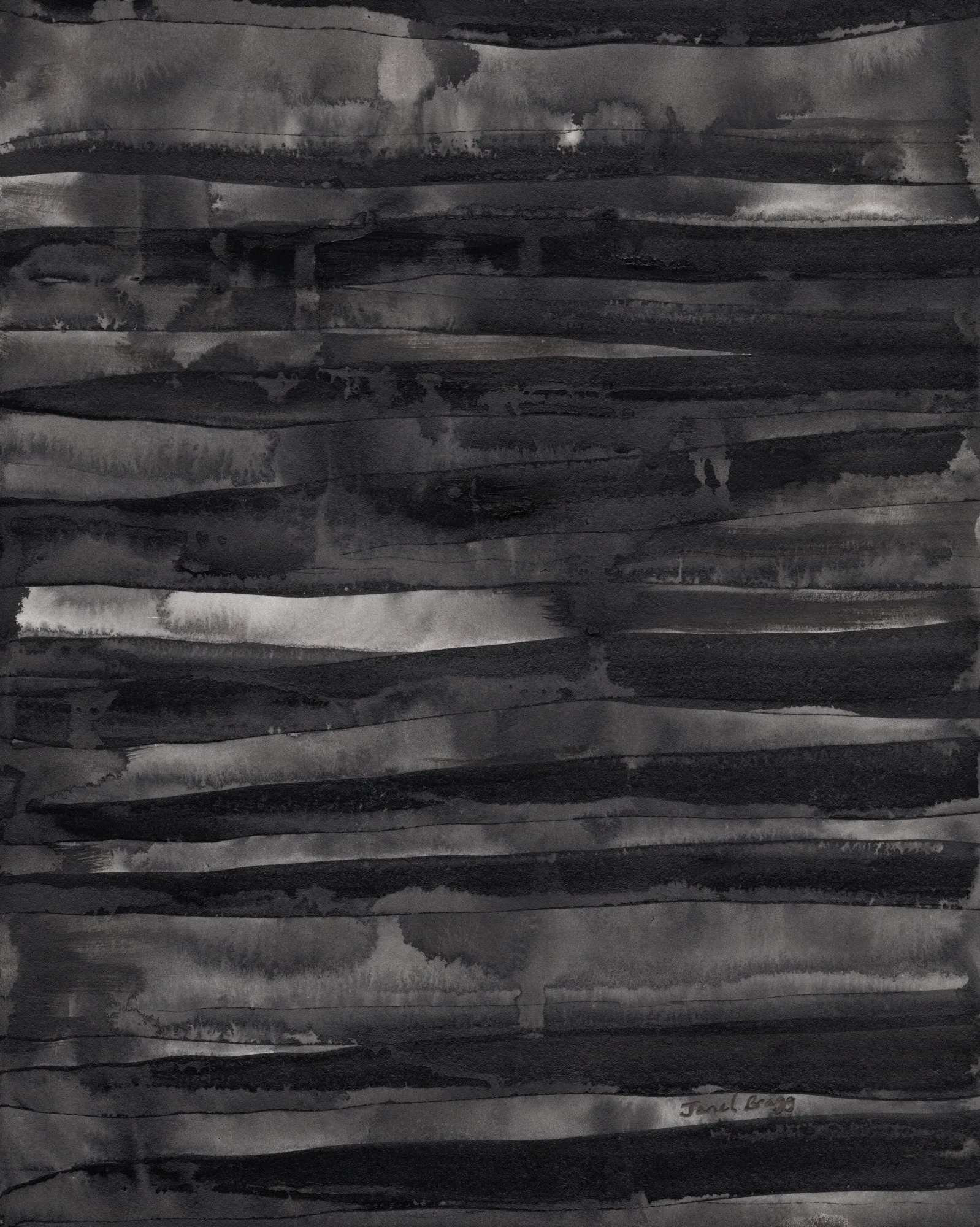 Abstrakte tuschstreifen in schwarz und grau