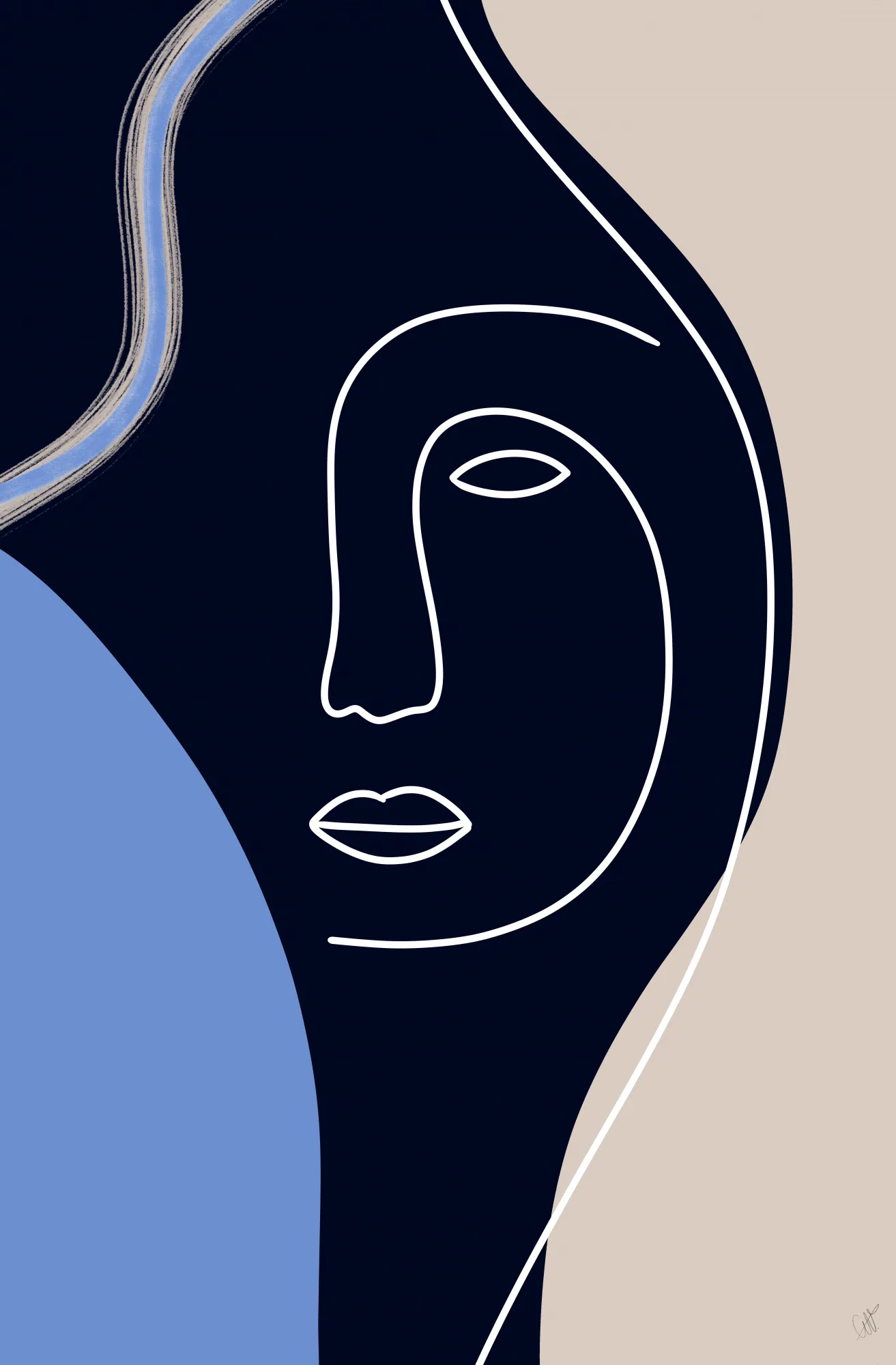 Line art face von anne-marie volfova