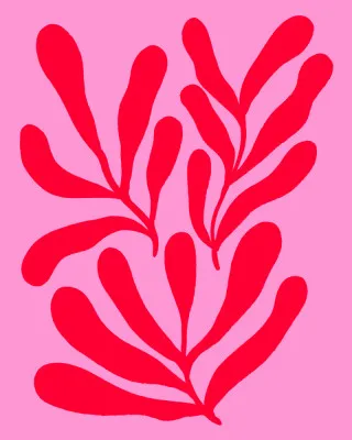 Bold red branches von angela minca