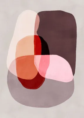 Abstract outdoor scene in pastel tones