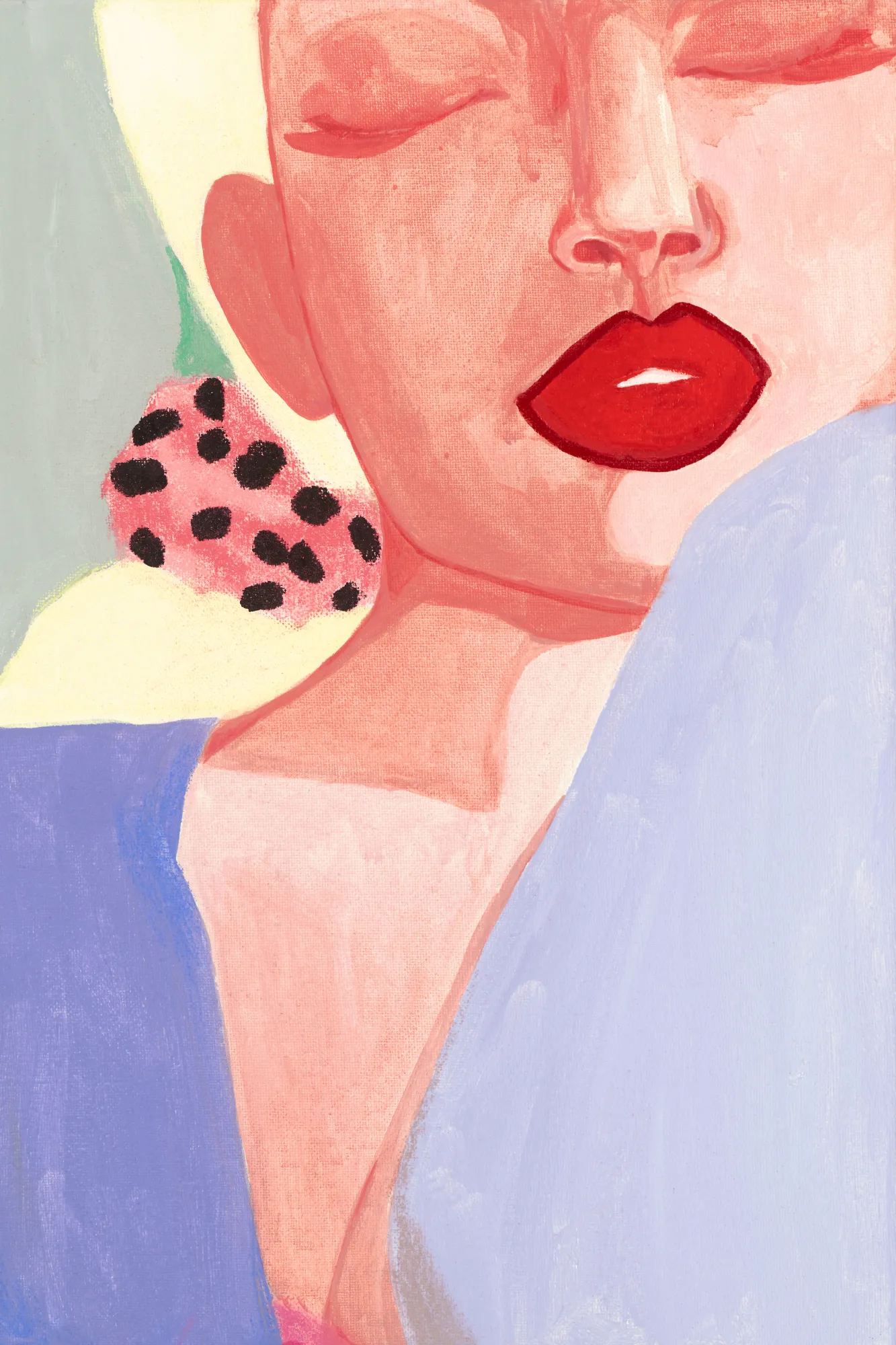 Lune2 von sophia novosel in vertikaler aquarellillustration