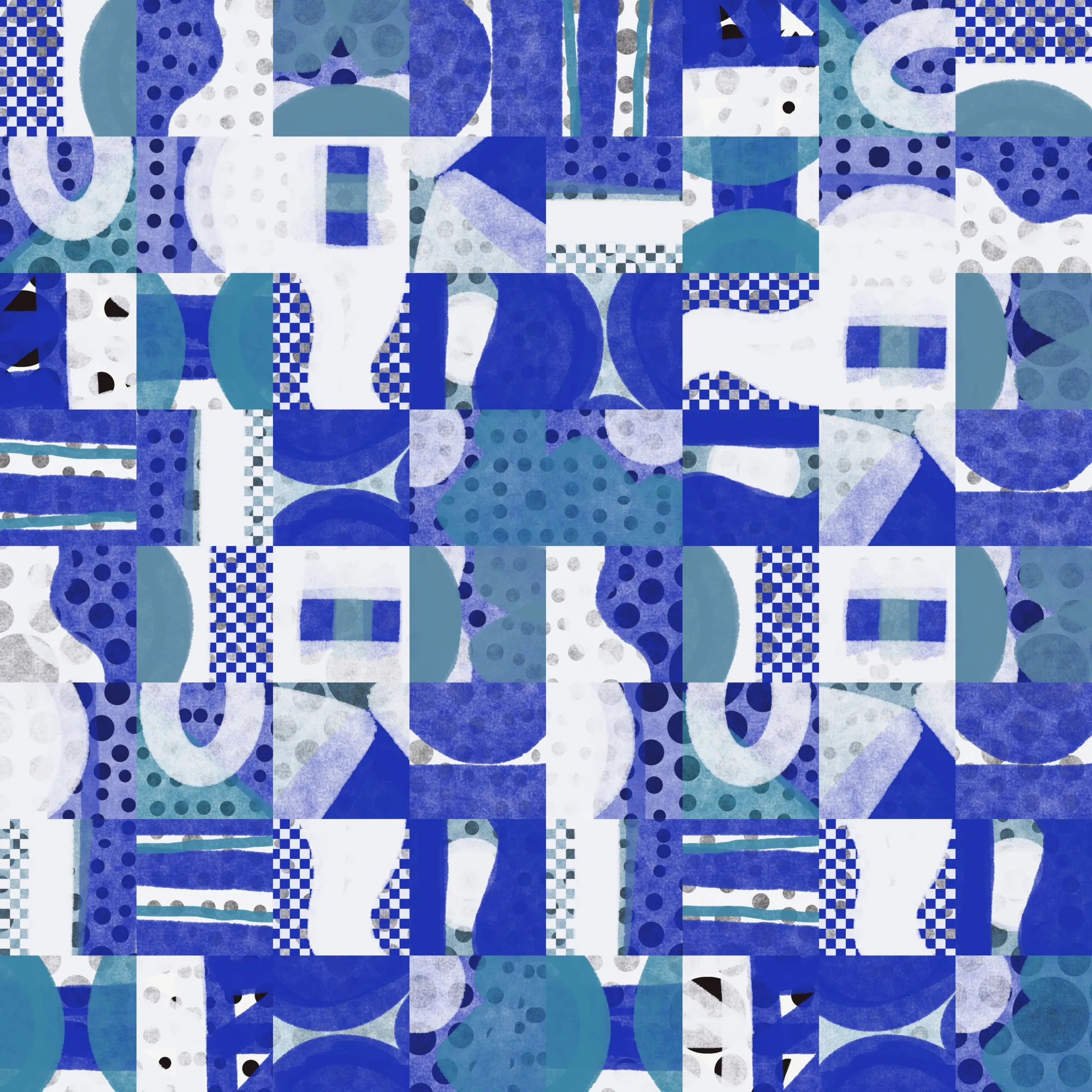 Mid century grid pattern five von little dean