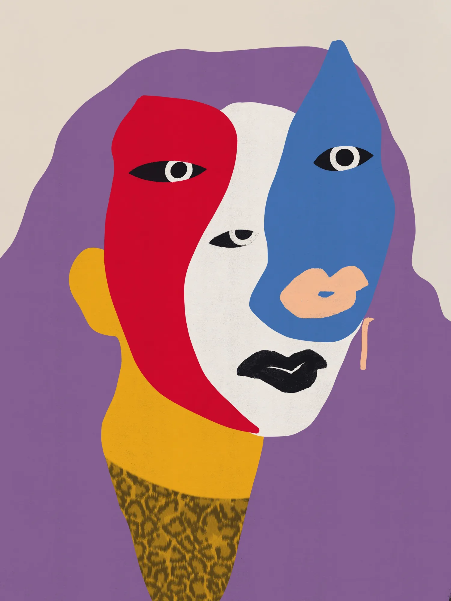 Abstract face portrait von little dean