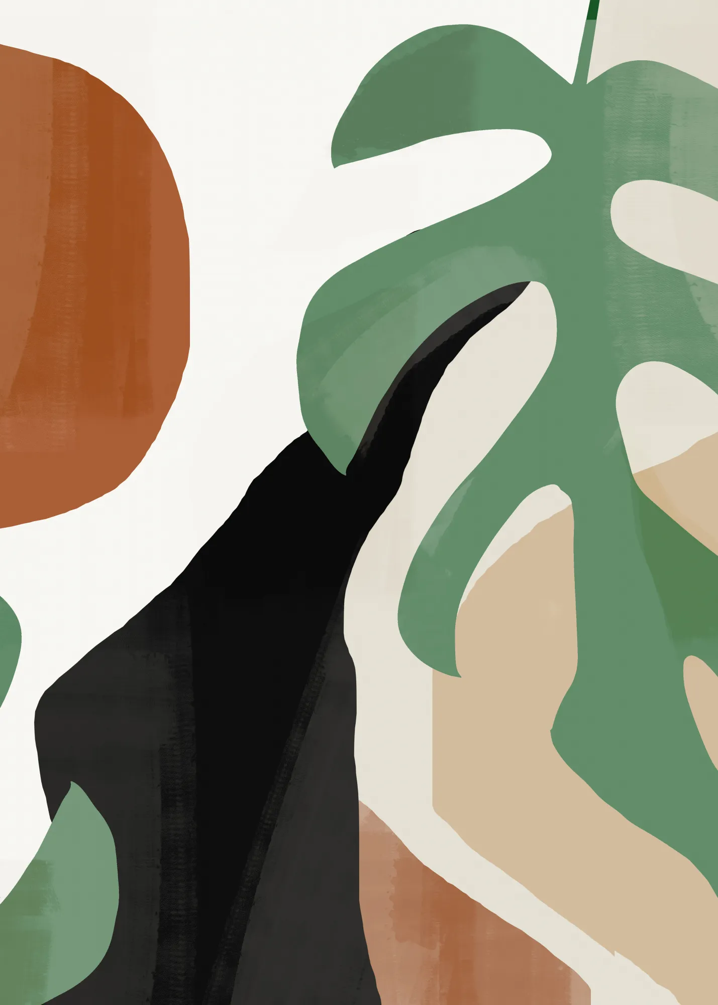 Abstract art tropical leaves von thingdesign