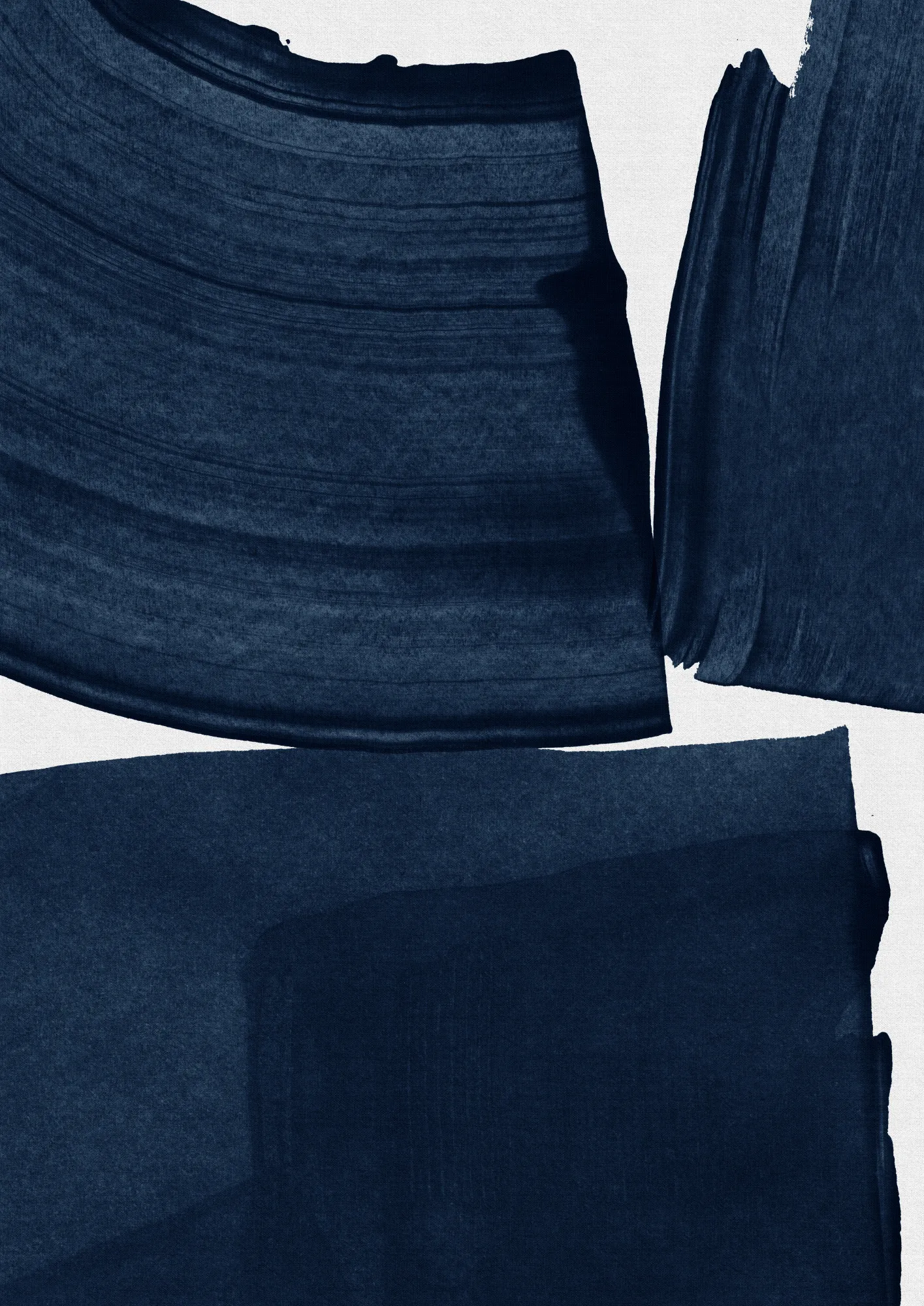 Minimalistische blaue landschaft in senkrechter perspektive