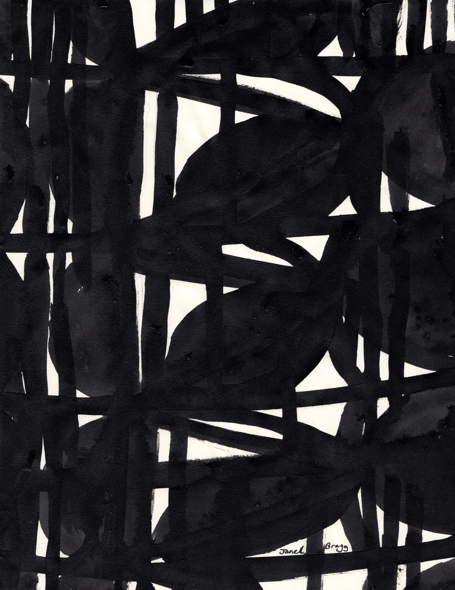 Abstrakte linien und formen in schwarz und beige