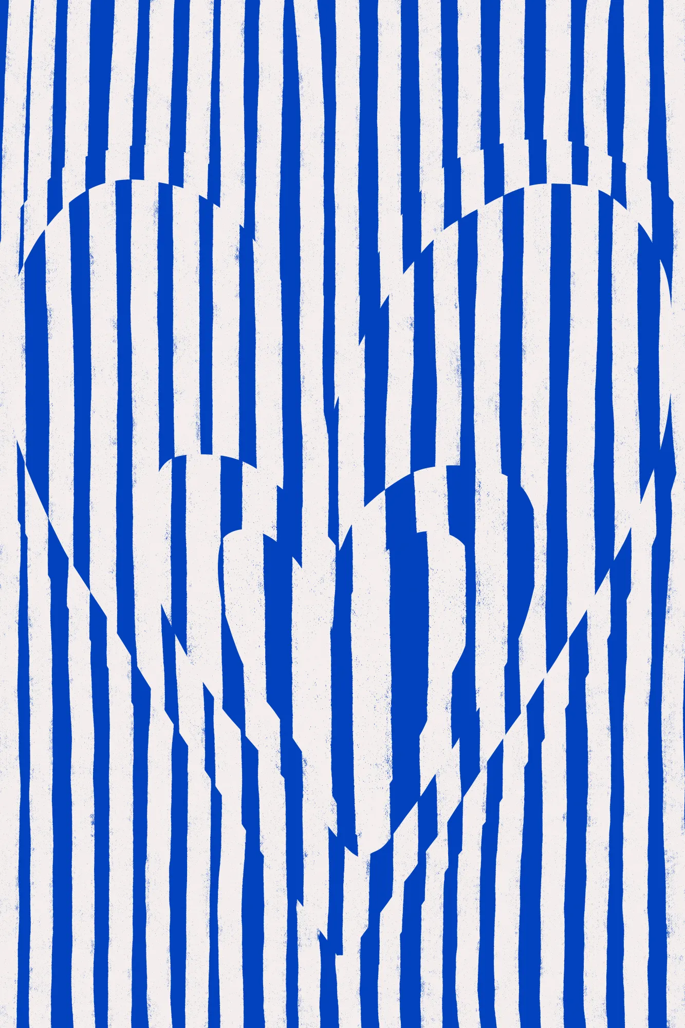 Heartbeat stripes von treechild in blau