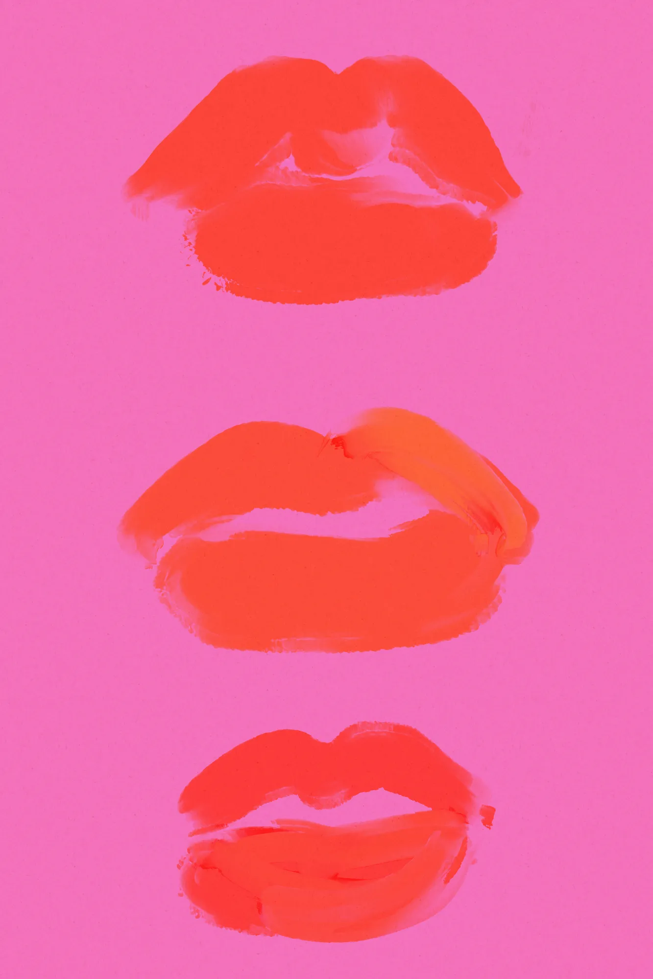 Neon pout series von treechild in leuchtendem rot und pink