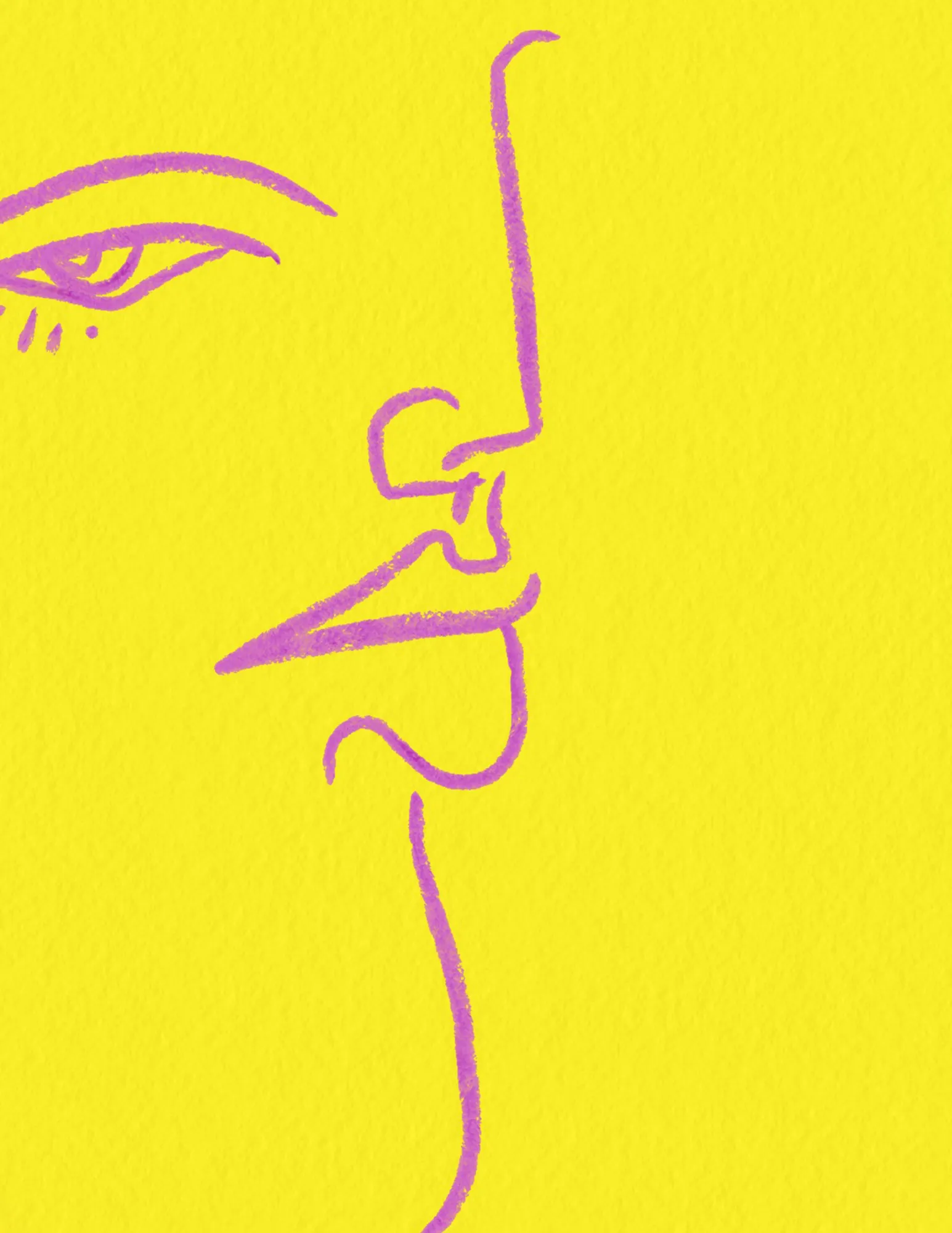 Line art porträt mit outdoor szene