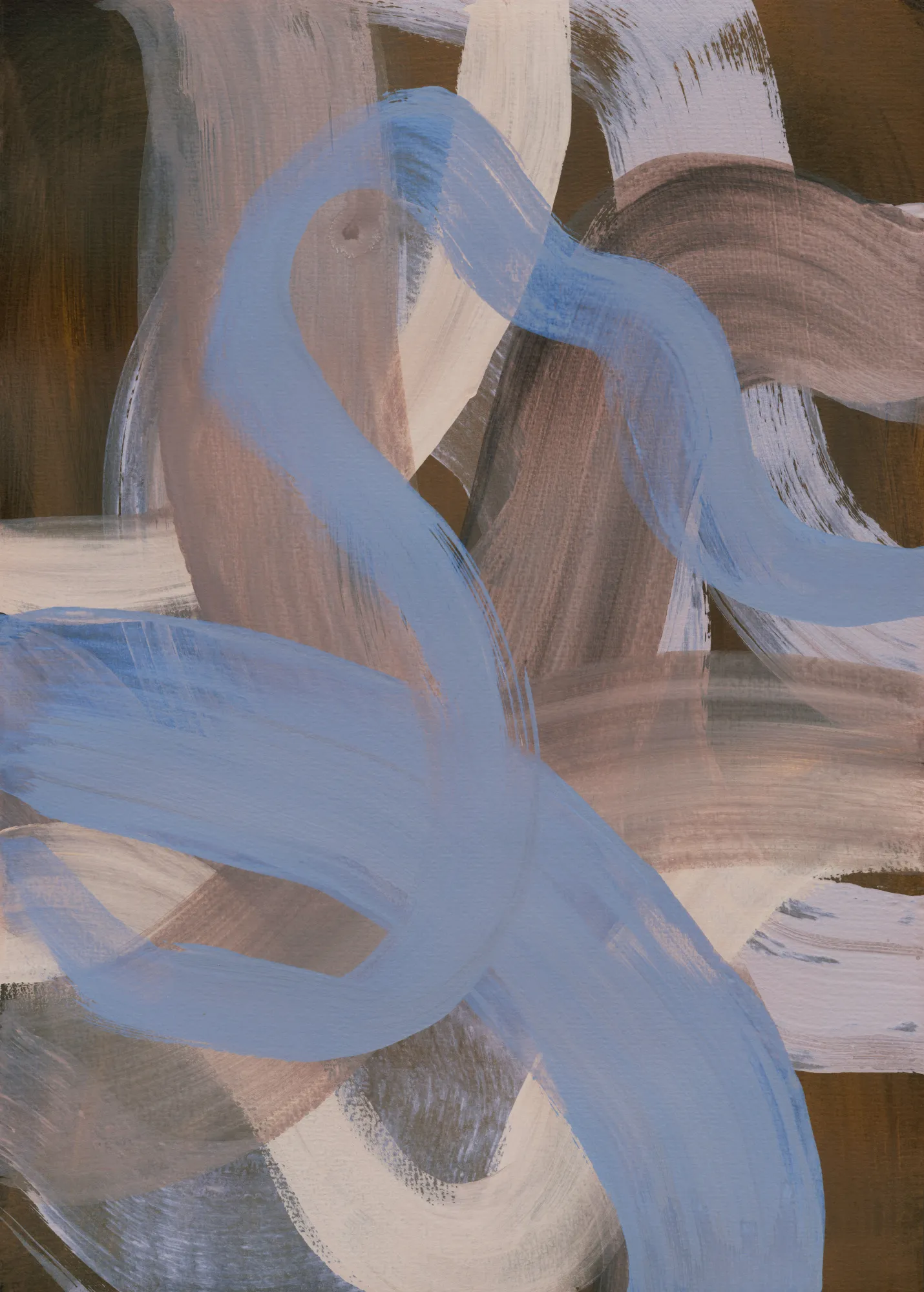 Abstract brush strokes in rot und lila