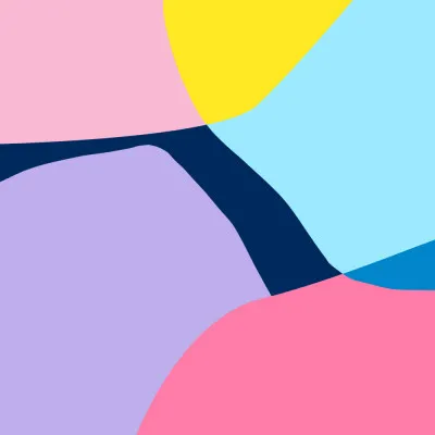 Vibrant Pastel Colors and Organic Shapes