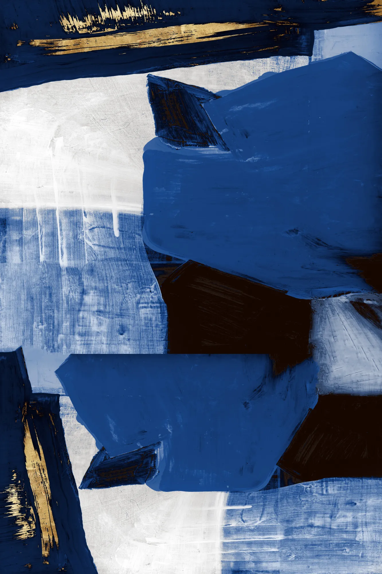 Navy gold shapes 2 in vertikaler ausführung