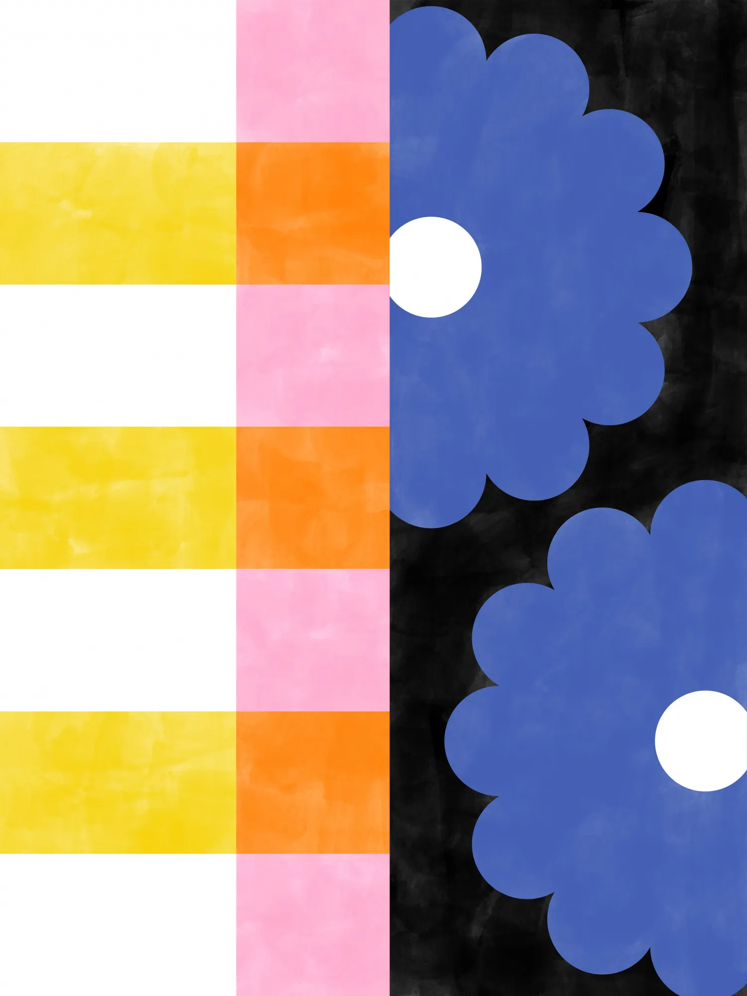 Florale streifen in retrofarben