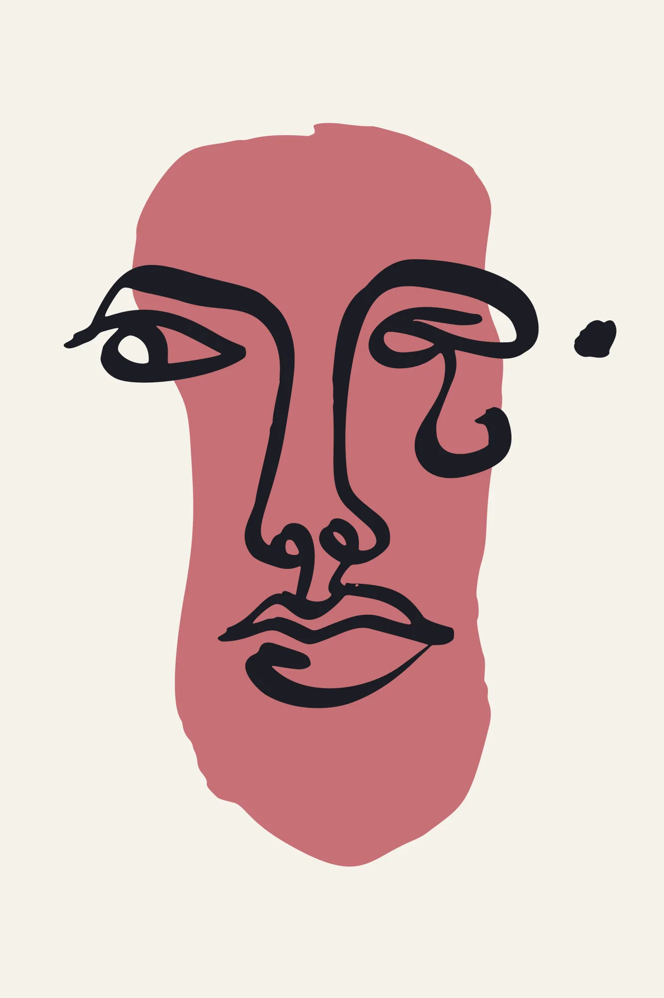 Minimalistische frauensilhouette im freien