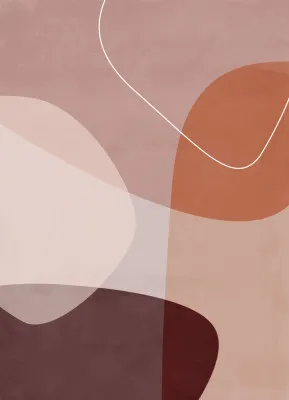 Grafische abstraktion in warmen orangetönen