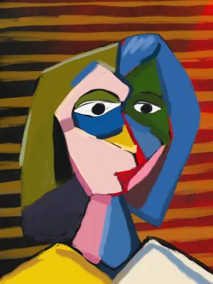 Portrait inspiriert von picasso von little dean