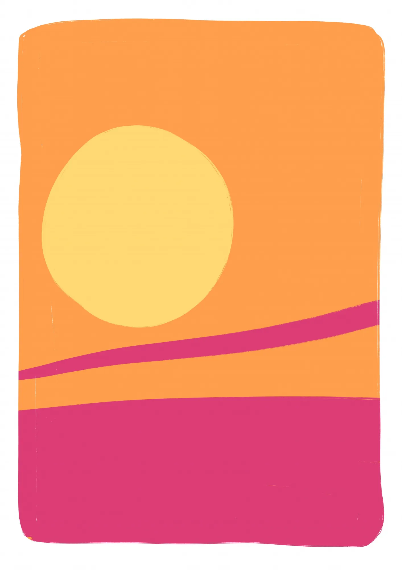 Vibranter sonnenuntergang im retro-stil