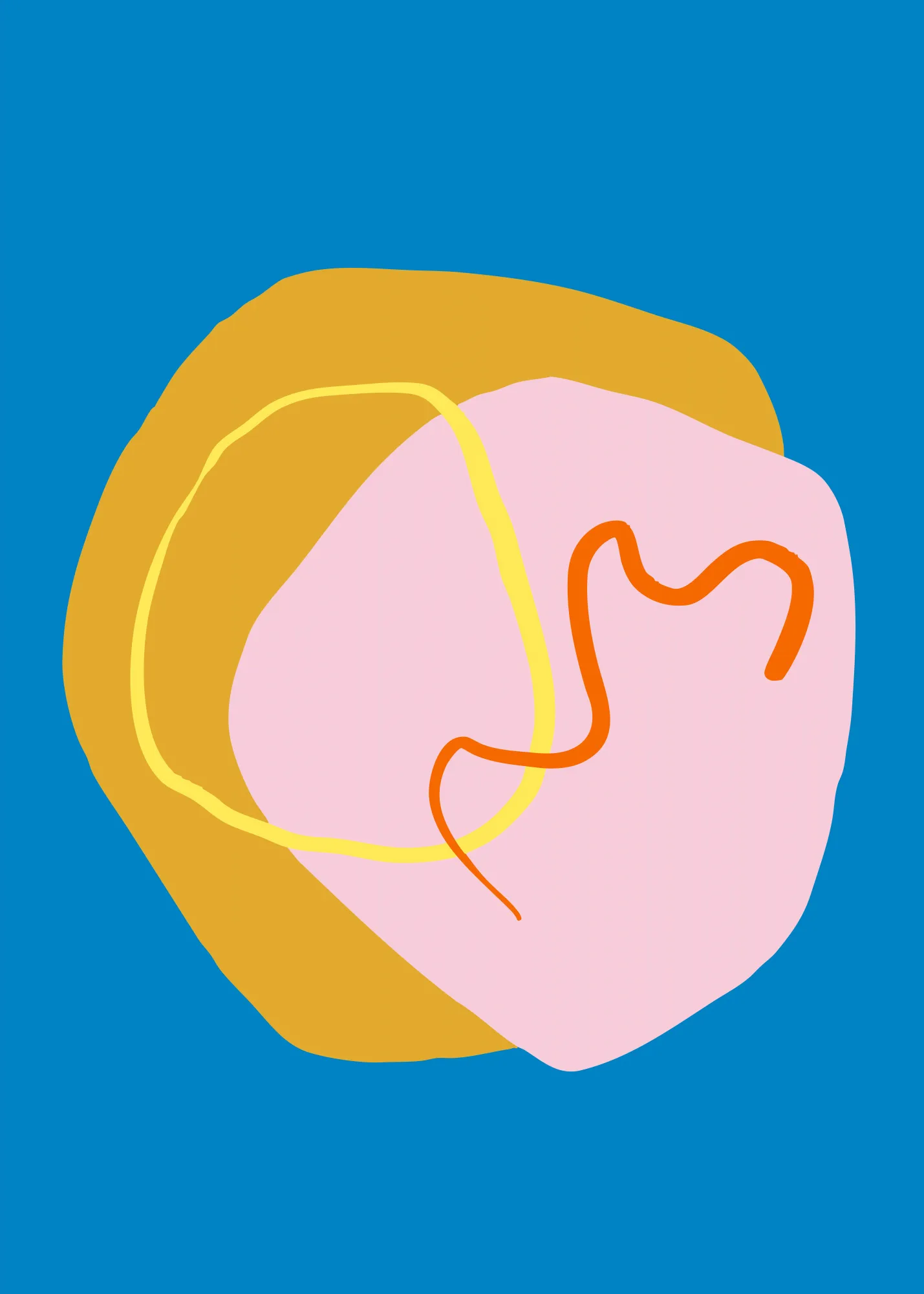 Color dance harmony in blau und gelb