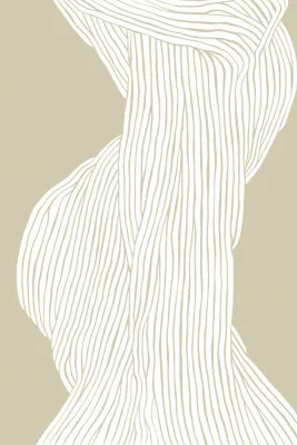 Flowing lines emerge von treechild in neutralen tönen