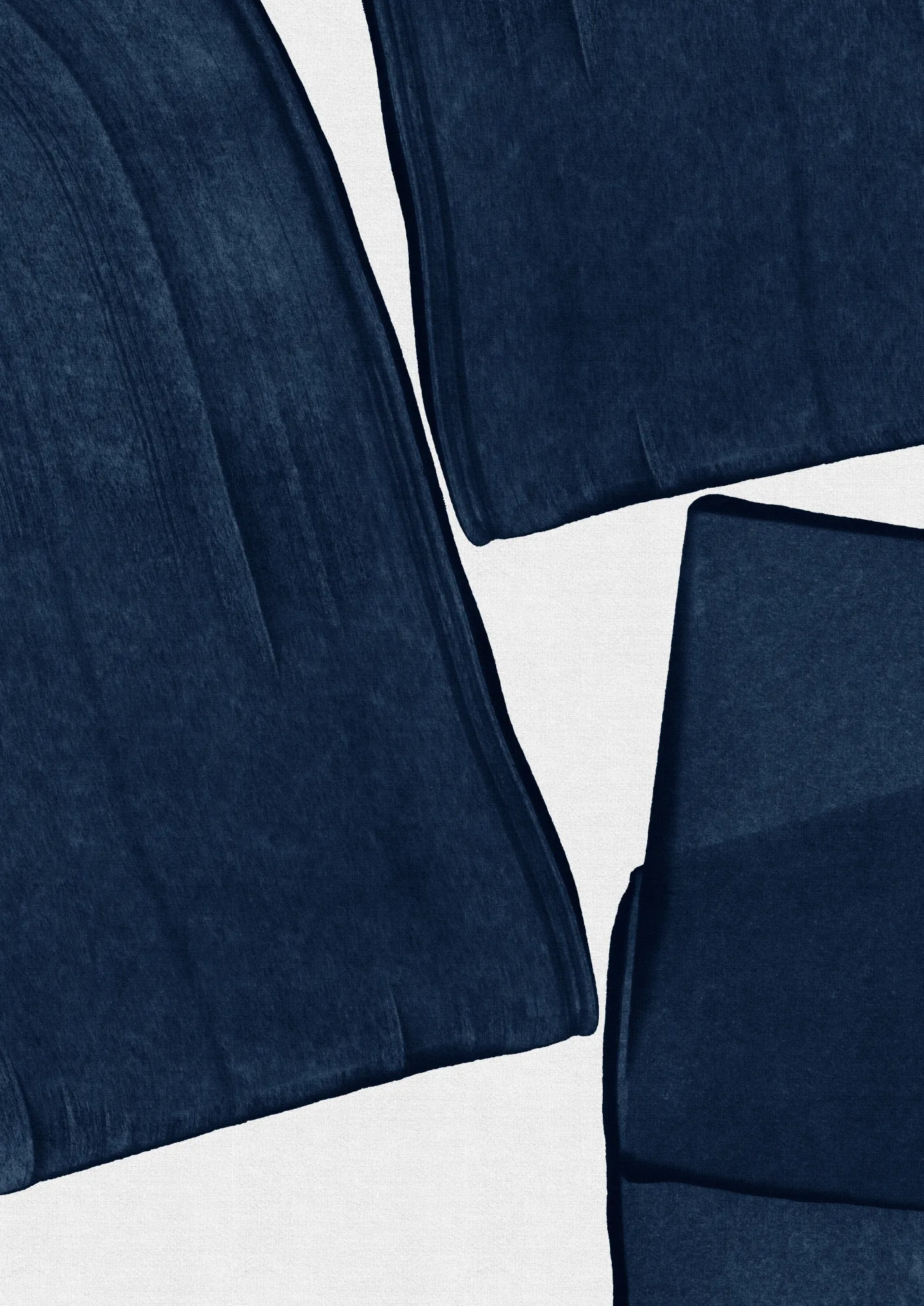 Minimalistische blaue landschaft in vertikaler darstellung