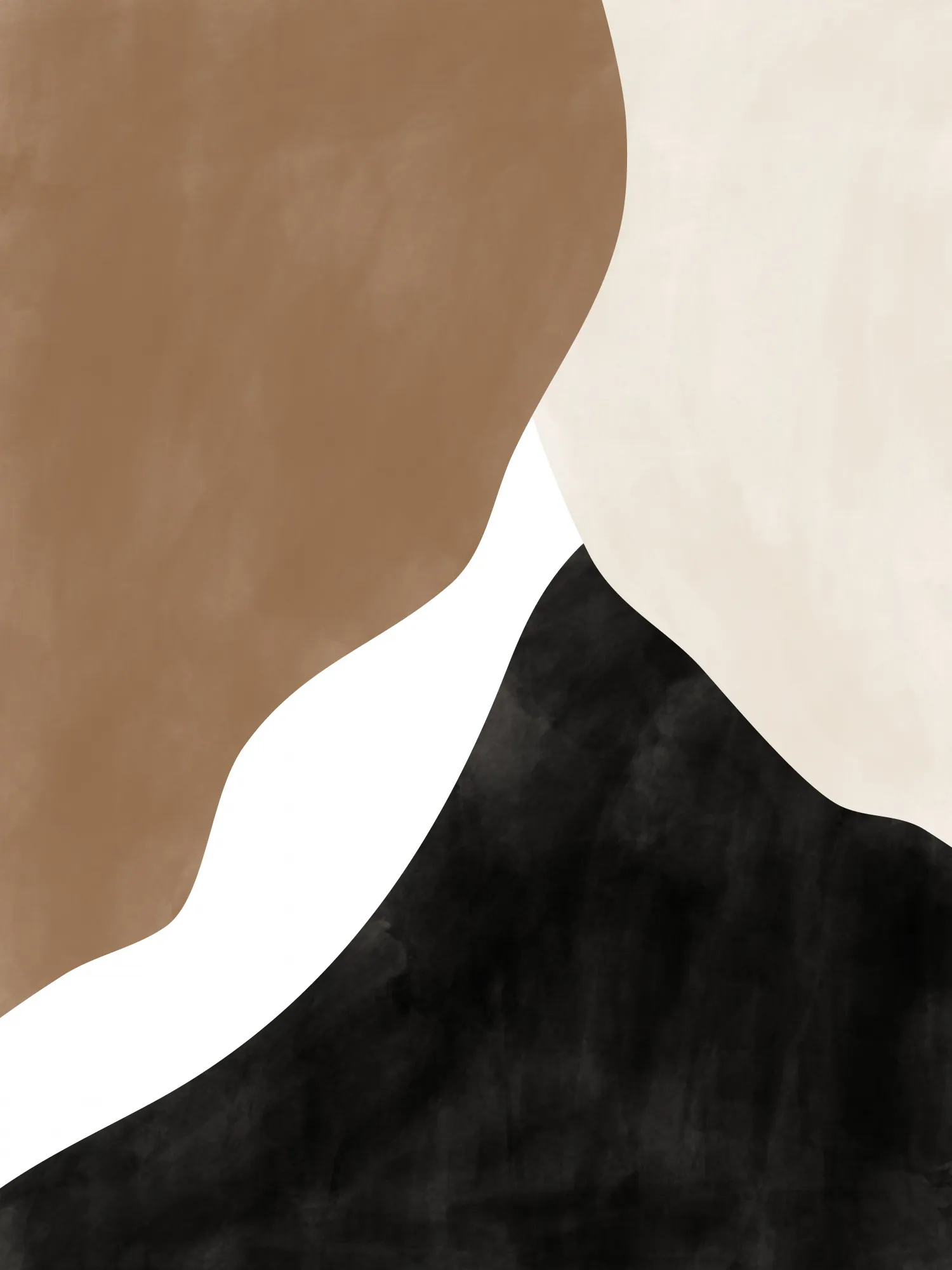 Abstract beige and brown art von elena ristova