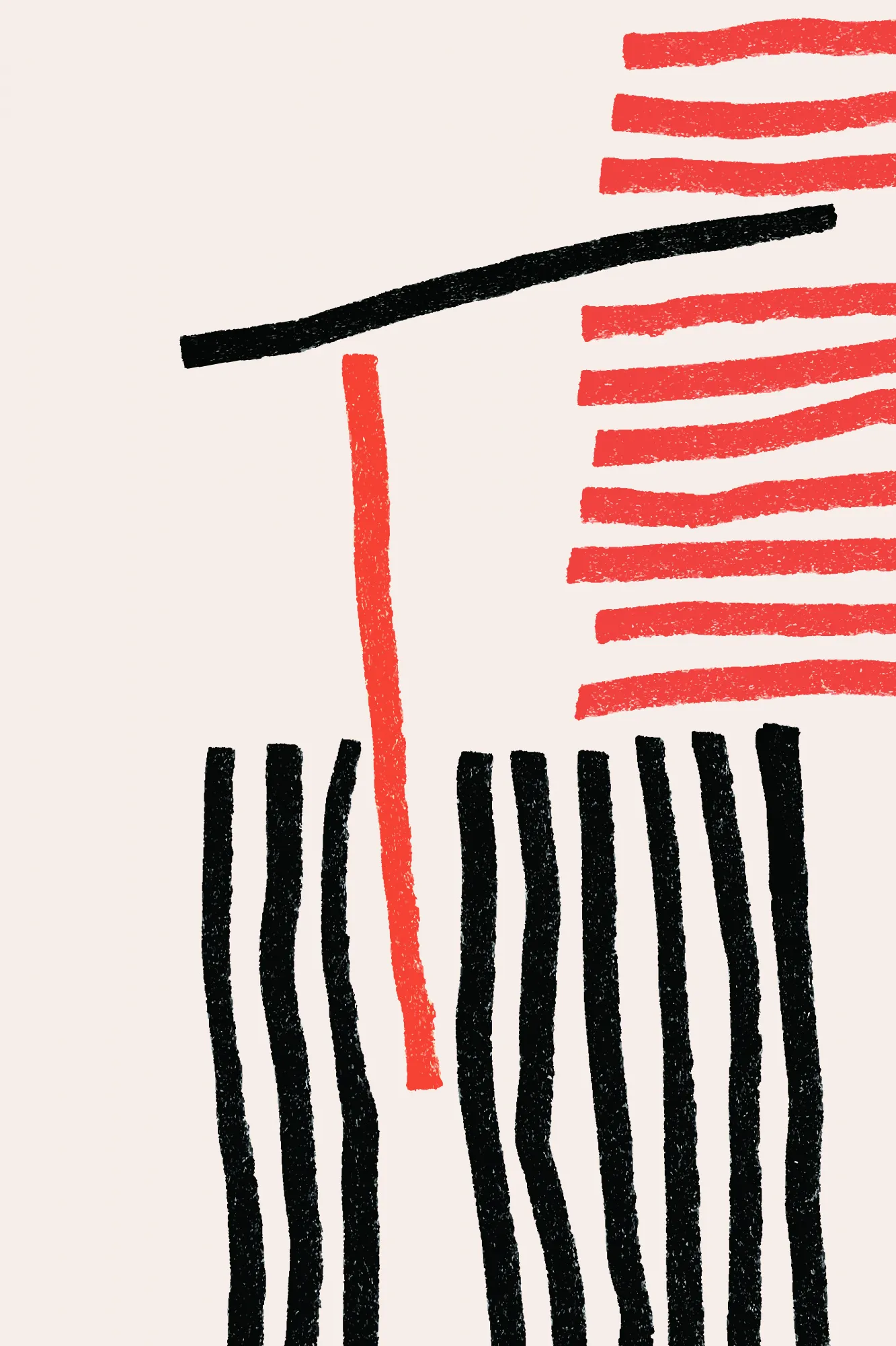 Minimal lines #2 von jay stanley in rot