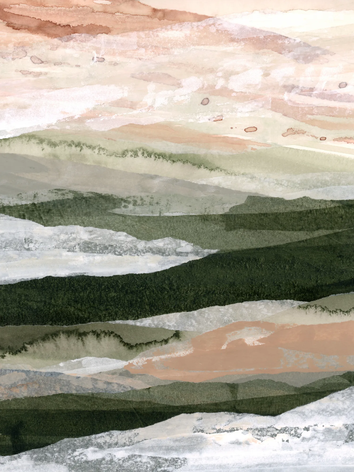 Emerald mountain in grünen und rosa schichten