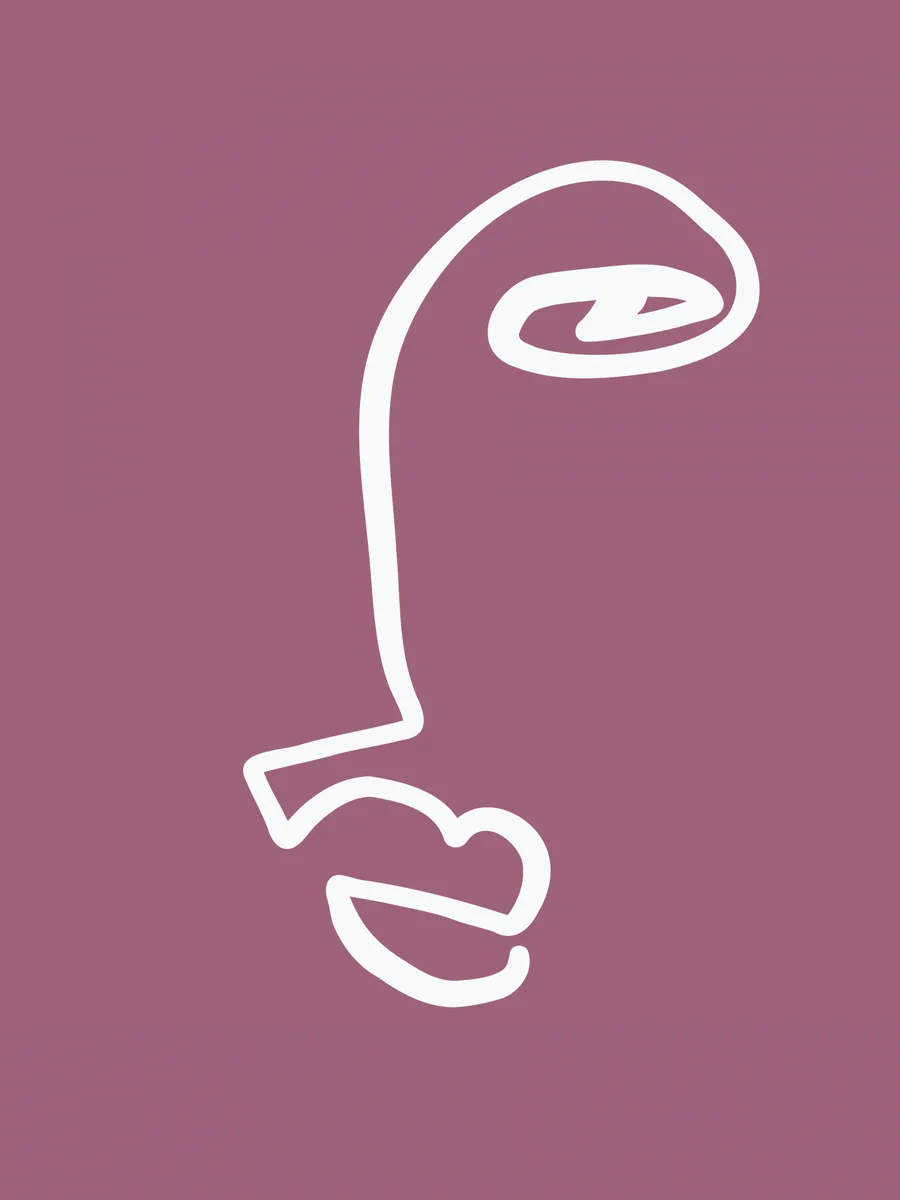 Elegantes linienporträt von treechild