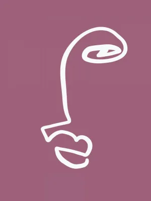 Elegantes linienporträt von treechild