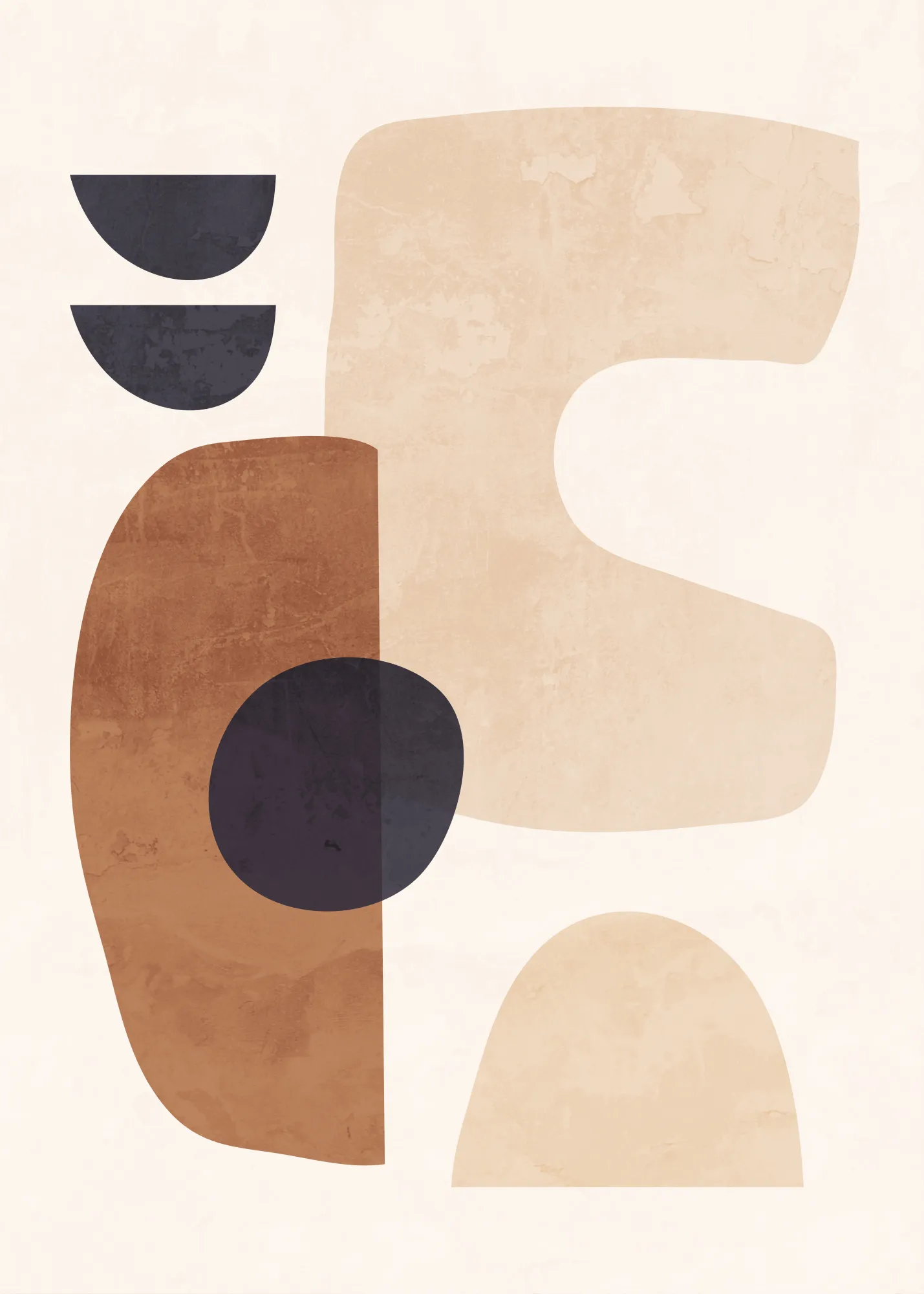 Abstract harmony in beige and braun