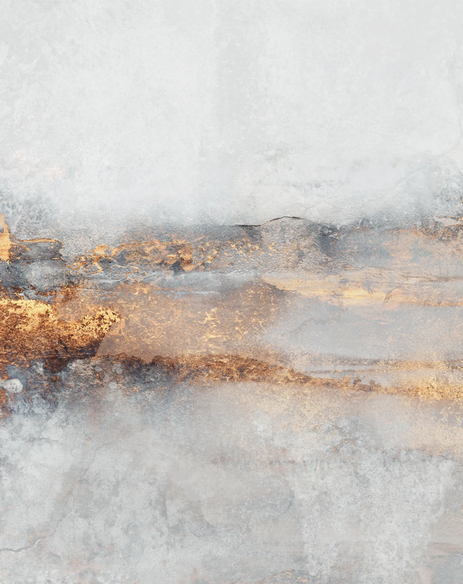 Nebelige stimmung in goldenen tönen