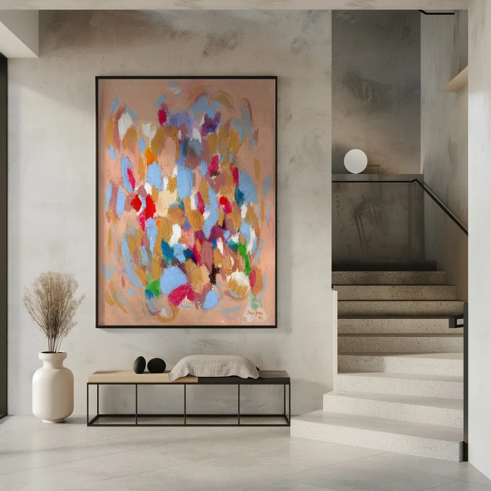 Lebendige farbexplosion im confetti garden i in interieur