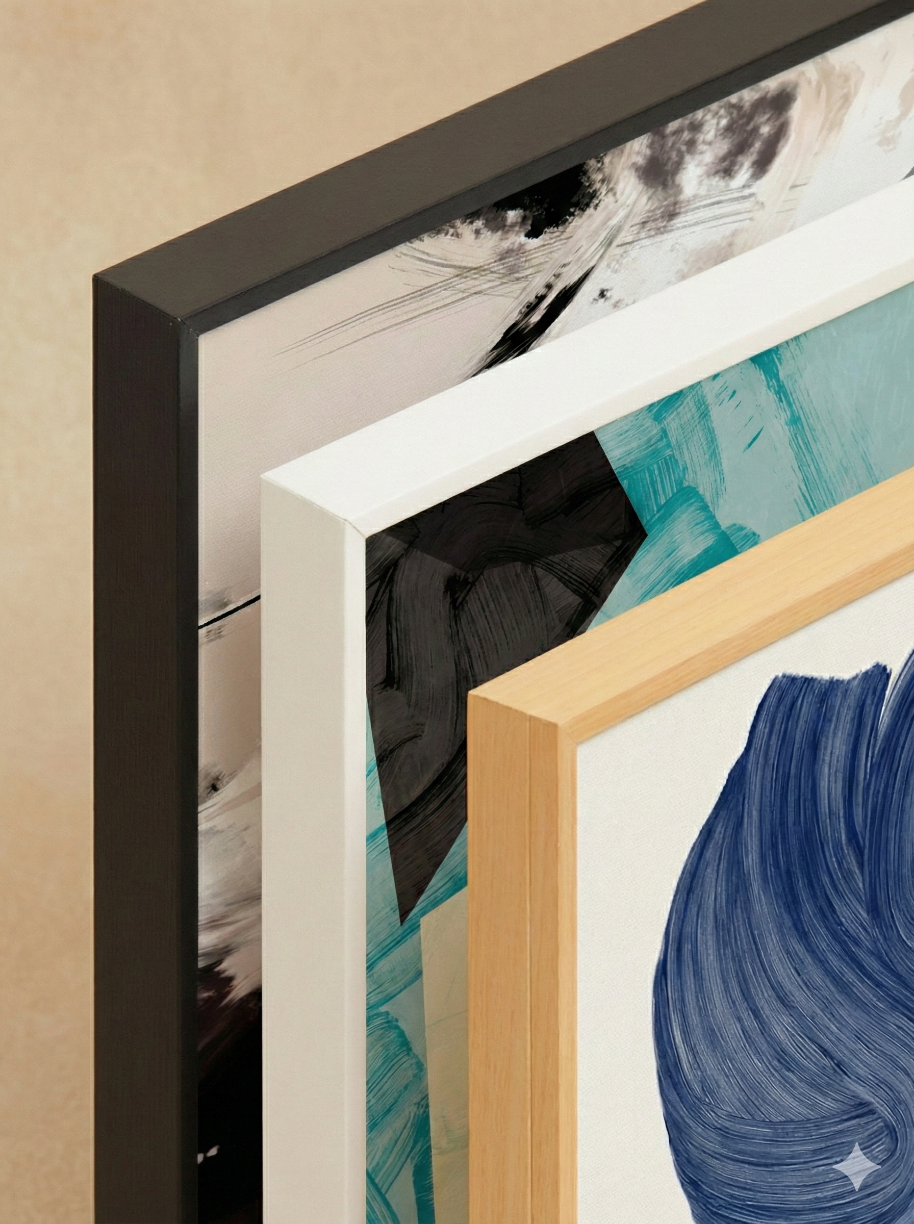 Leinwand mit Holzrahmen